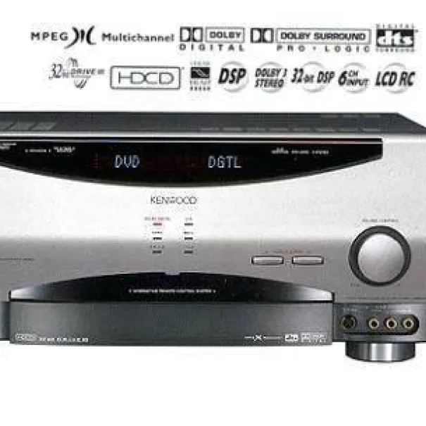 Audio Video Surround Receiver V-7773 D Ausgangsleistung: 120 Watt pro Kanal an 6 Ω (Stereo) inkl. FB silber KENWOOD - - Bild 4 / 11