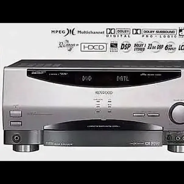 Audio Video Surround Receiver V-7773 D Ausgangsleistung: 120 Watt pro Kanal an 6 Ω (Stereo) inkl. FB silber KENWOOD - - Bild 1 / 11