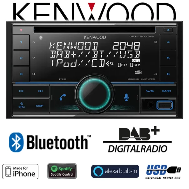 Autoradio Doppel DAB+ BT USB Aux Color inkl. Antenne Kenwood - Bild 3 / 13