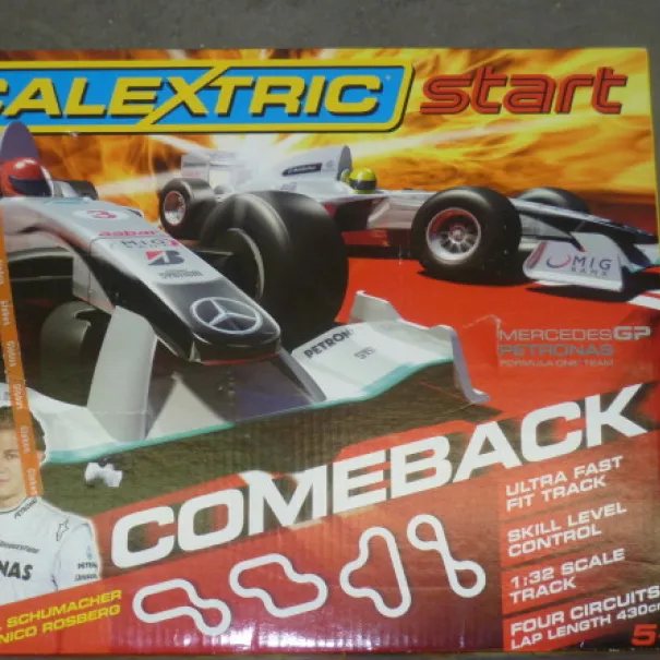 Autorennbahn - Scalextric Start OVP Neu Comeback Mercedes Team Autos - Bild 1 / 12