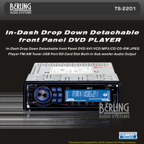BERLING Audio Car Hifi System DVD TS-2201 DVD-VCD-CD-DIVX-ESP - Bild 1 / 12