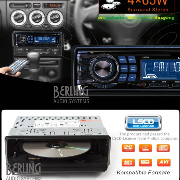BERLING Audio Car Hifi System DVD TS-2201 DVD-VCD-CD-DIVX-ESP - Bild 3 / 12