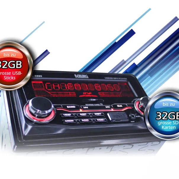 Berling Doppel Din Radio USB SD Aux RDS Fernbedienung - Bild 2 / 14