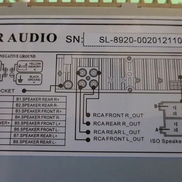 Berling SL-8920 Auto Radio, USB/SD/MP3/RDS/FM Player, - Bild 5 / 11