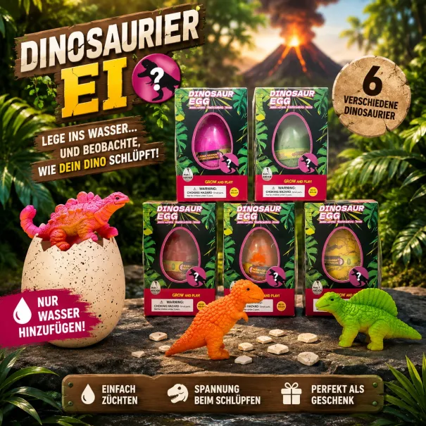 Dinosaurier Ei 🦖🥚 Zum Schlüpfen & Entdecken - Bild 1 / 1