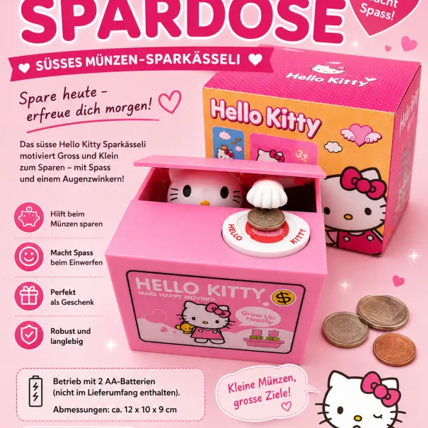 Hello Kitty Interaktive Münzen Spardose - Bild 1 / 1