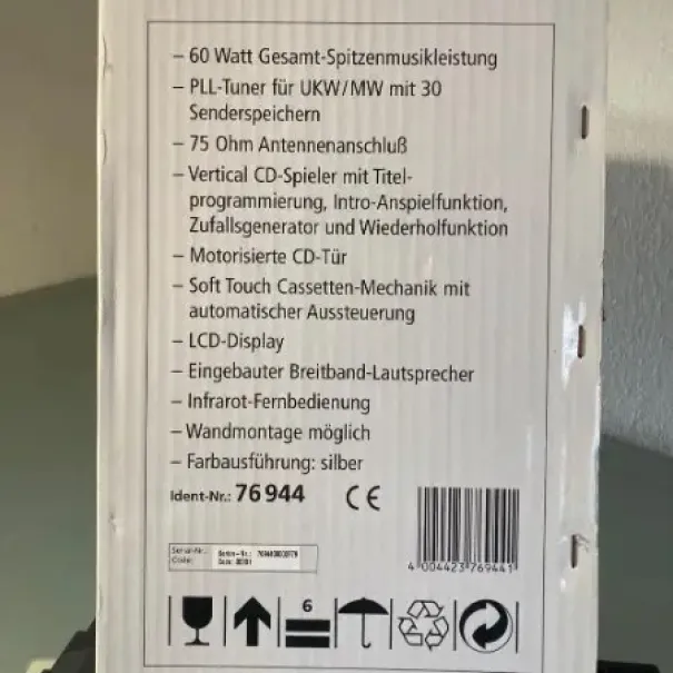 Hifi Designer - Schneiser Anlage System Radio / CD - Cassette /  Schneider Vertical 250 - Bild 3 / 8