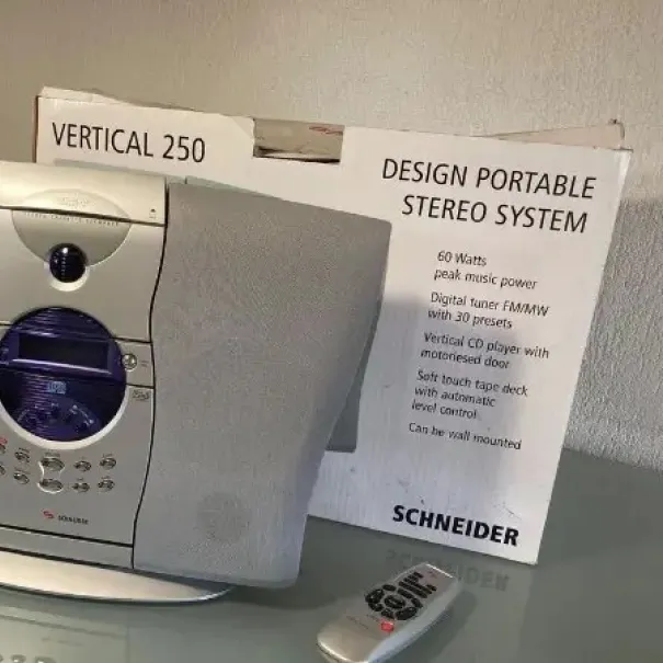 Hifi Designer - Schneiser Anlage System Radio / CD - Cassette /  Schneider Vertical 250 - Bild 1 / 8