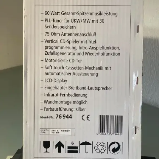 Hifi Designer - Schneiser Anlage System Radio / CD - Cassette /  Schneider Vertical 250 - Bild 2 / 8