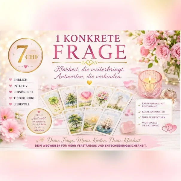Kartenlegen – 1 konkrete Frage, klare Antwort - Bild 1 / 1