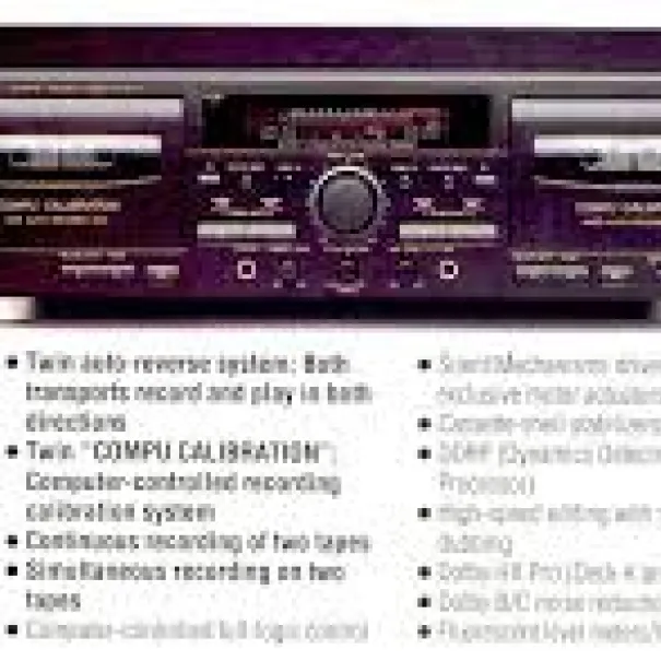 Kassetten Tape Doppeltape Black - TD-W718 Kassetten Recorder Autoreverse JVC - Bild 3 / 10