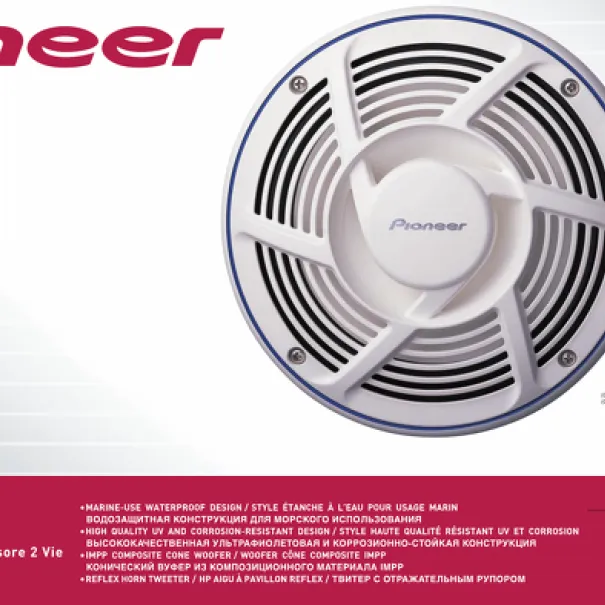 Lautsprecher Weiss Marin Neu Boote 20 cm 2 Weg Power Pioneer - Bild 2 / 18