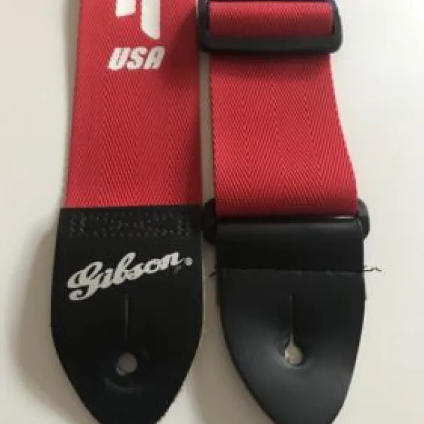 MARKE: GIBSON - Gitarren Halte Gurt NEU OVP Original Gitarren Gurt von GIBSON rot - Bild 2 / 9