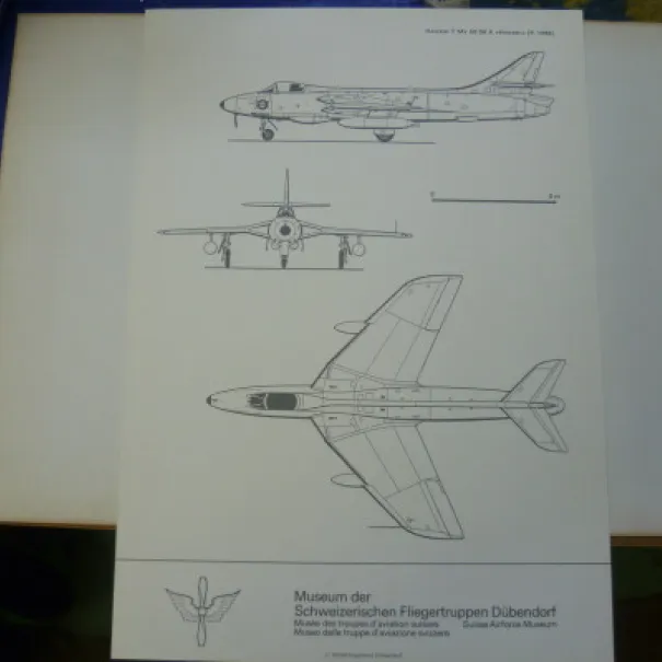 Militär Flugzeugbilder 1x Hunter Bild Gerahmt Alt 6x Flugzeugbilder div. - Bild 4 / 8