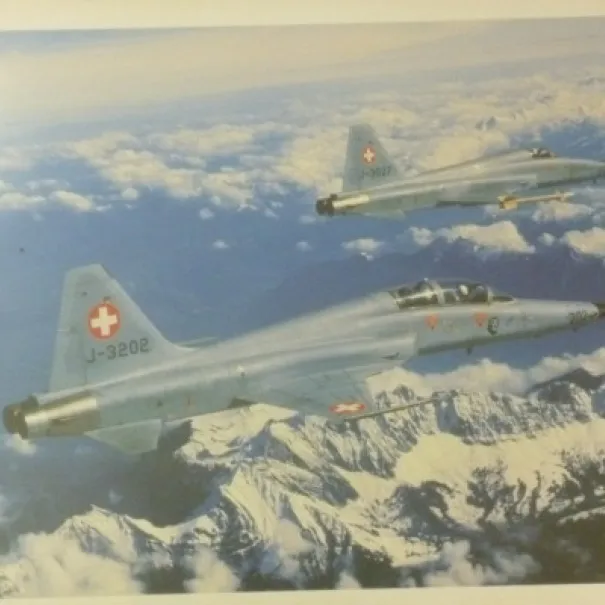 Militär Flugzeugbilder 1x Hunter Bild Gerahmt Alt 6x Flugzeugbilder div. - Bild 2 / 8