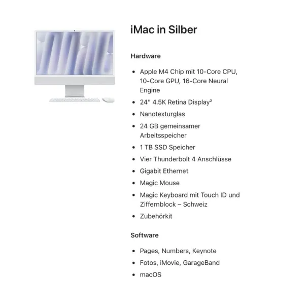 Neuer APPLE iMac 24GB und 1 TB / Silber - Bild 2 / 2