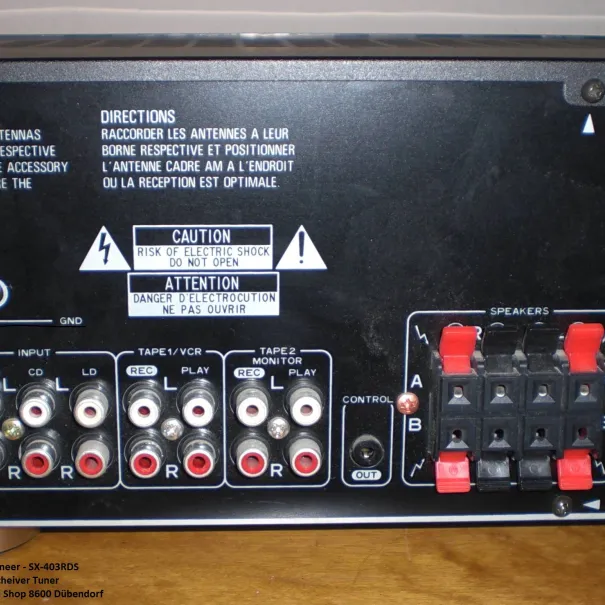PIONEER-RECEIVER-Tuner- RDS Verstärker SX-403RDS Top Klang Top Modell black Pioneer Receiver  Musik geniessen. Mit 2 x 85 Watt - Bild 3 / 8