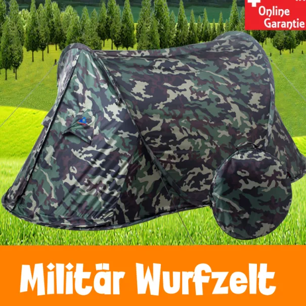 Wurfzelt 2 Personen Pop Up Wasserdicht Kompakt ✅ - Bild 1 / 3