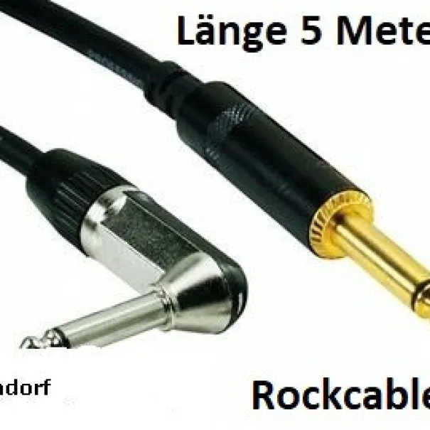 Rockcable 5 Meter Gitarren Kabel Abgewinkelt - Bild 1 / 11