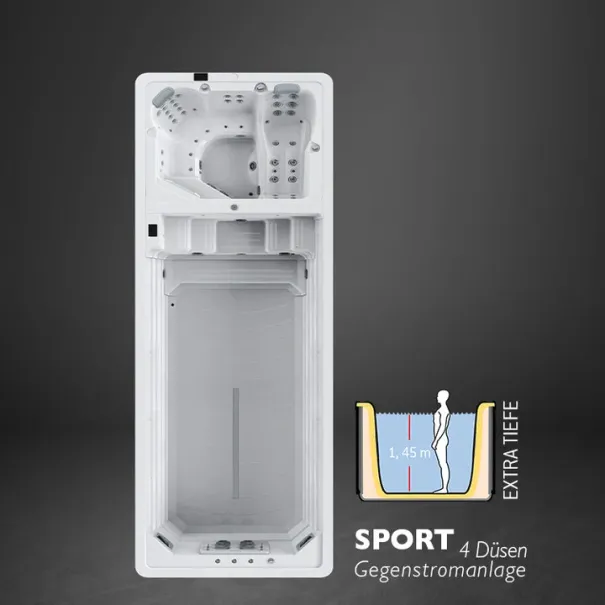Swim Spa Mirna Deep 70 Duo - 707 × 235 × 154 cm - Bild 1 / 4