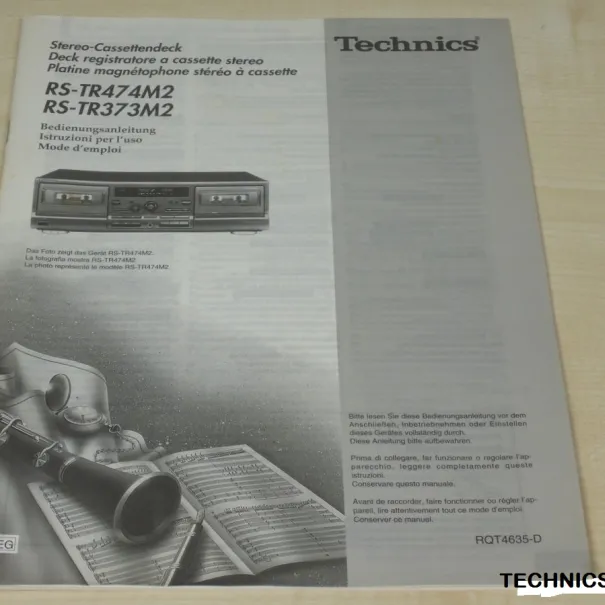 T E C H N I C S       RS-TR 474 Top DOPPEL Kassetten Tape HX PRO MOTORISIERTES Cassetten Fach autom. - Bild 3 / 8