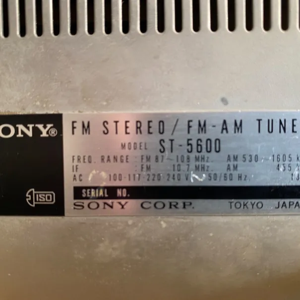 TUNER - OLDY Sony Modell: ST-5600 L Ausführung mit LW - Bild 8 / 13