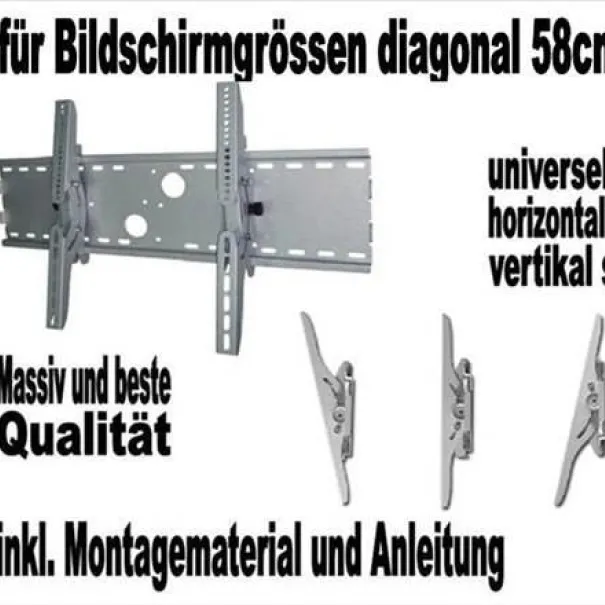 Universal Halter Neigbar - PLASMA - LCD -TV -WANDHALTER Silber 30 bis 63 Zoll Neigba - Bild 3 / 12
