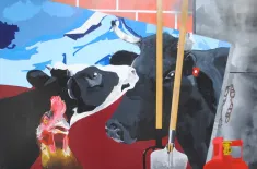 Kuhbild 90x140cm