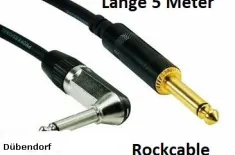 Rockcable 5 Meter Gitarren Kabel Abgewinkelt